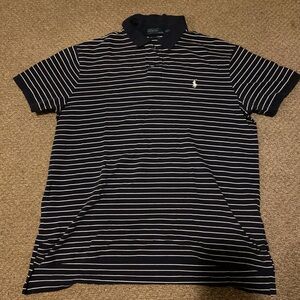 Polo by Ralph Lauren Black and White Striped Polo Shirt